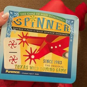 Spinner Texas Wild Domino Game - Blue and Red